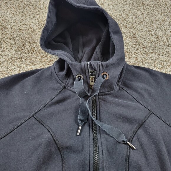 Athleta CYA Strength Hoodie Jacket Womens Large Black Athleisure Read* - Picture 2 of 11